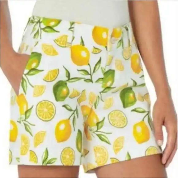 Isaac Mizrahi Pants - Isaac Mizrahi Lemon Lime Citrus Theme Shorts Size 8